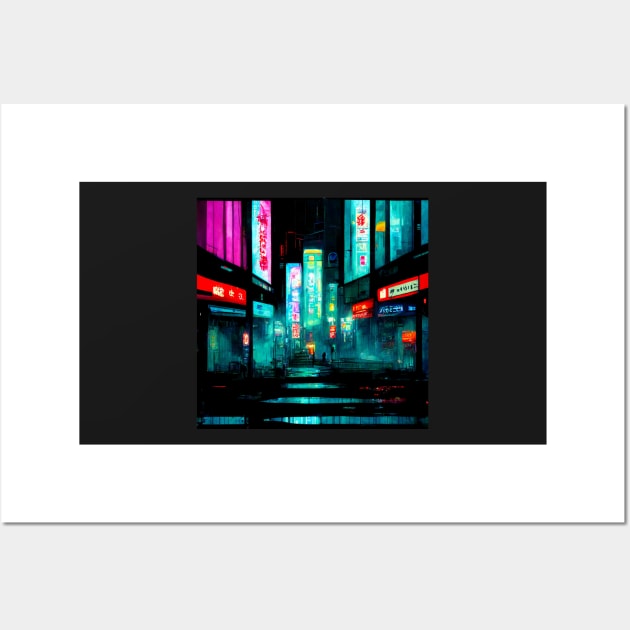 Neon Tokyo Wall Art by DarkAgeArt